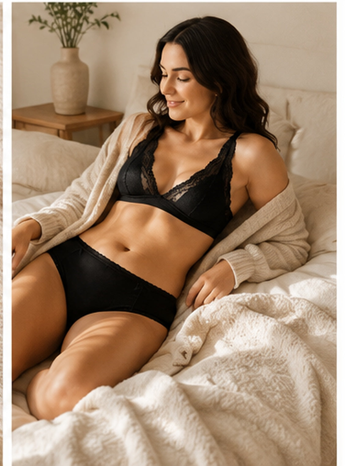 Leakproof Black Bamboo Underwear 3PK