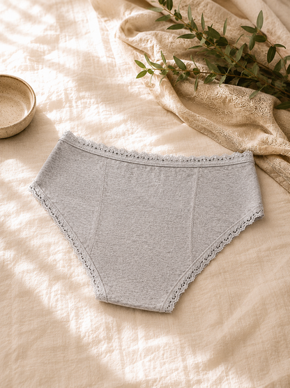 Leakproof Cotton Heather Grey Underwear 3PK
